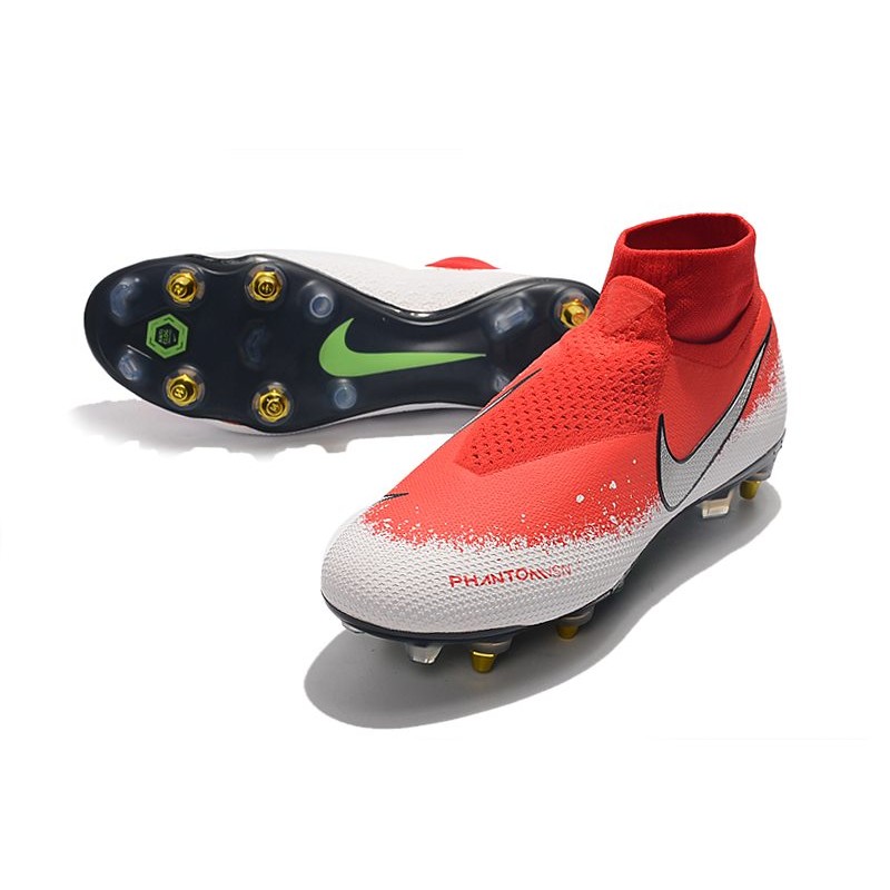 Nike Phantom Vision Elite DF SG PRO Anti Clog Červené Bílý